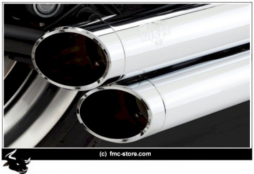 Preview: 2-2 AUSPUFFANLAGE  DOUBLE BARREL  2 1/2 ZOLL FÜR EVO /TC DYNA AB 91 - 05 MIT EG-ABE